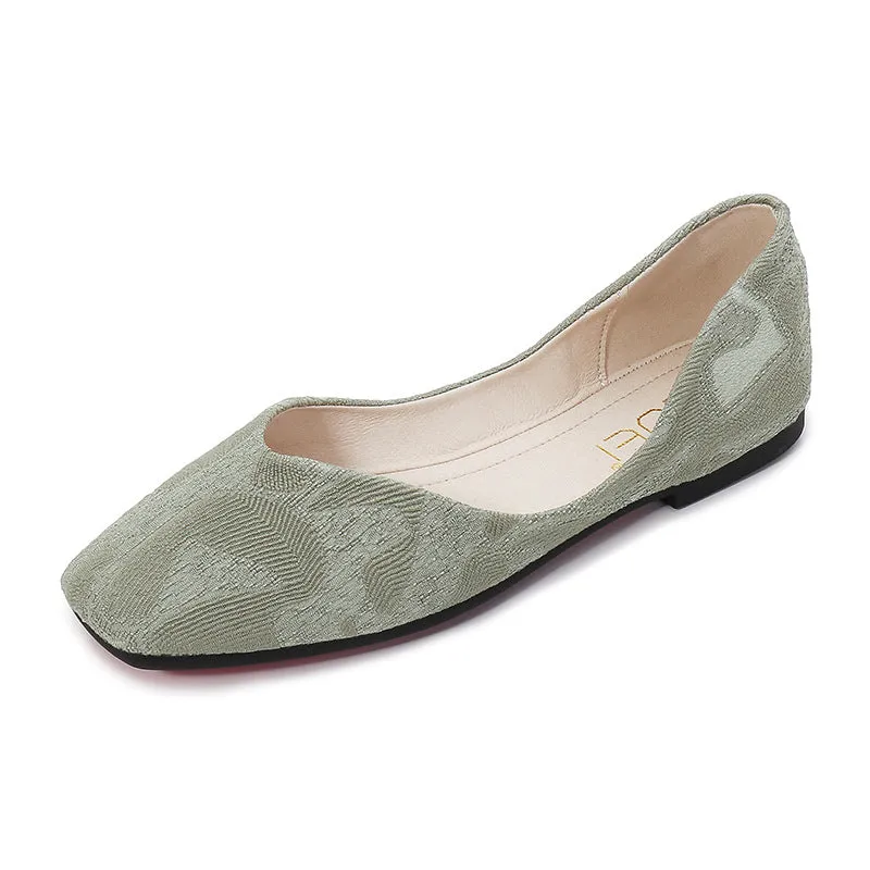 2021 Spring Net Celebrity Simple Style Breathable Knitted Single Shoes Women