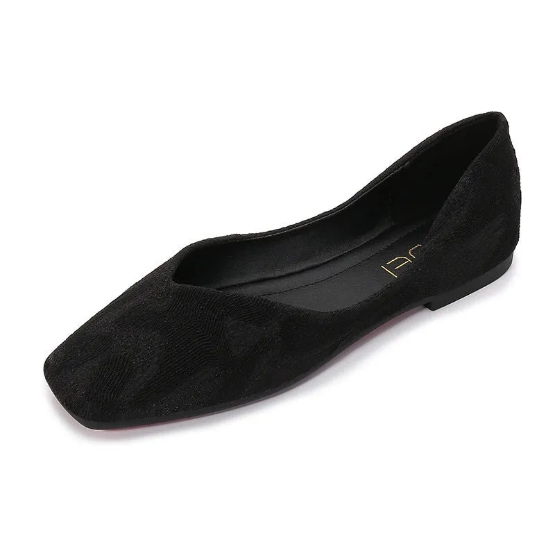 2021 Spring Net Celebrity Simple Style Breathable Knitted Single Shoes Women