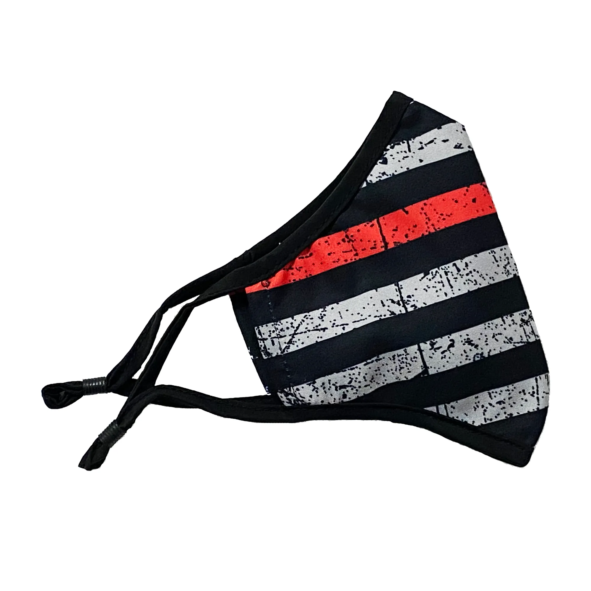 Adjustable Double Layered Ultra Soft Cotton Blend Face Masks - Washable & Reusable Patterned Mask for Men, Women - American Flag Black Mask