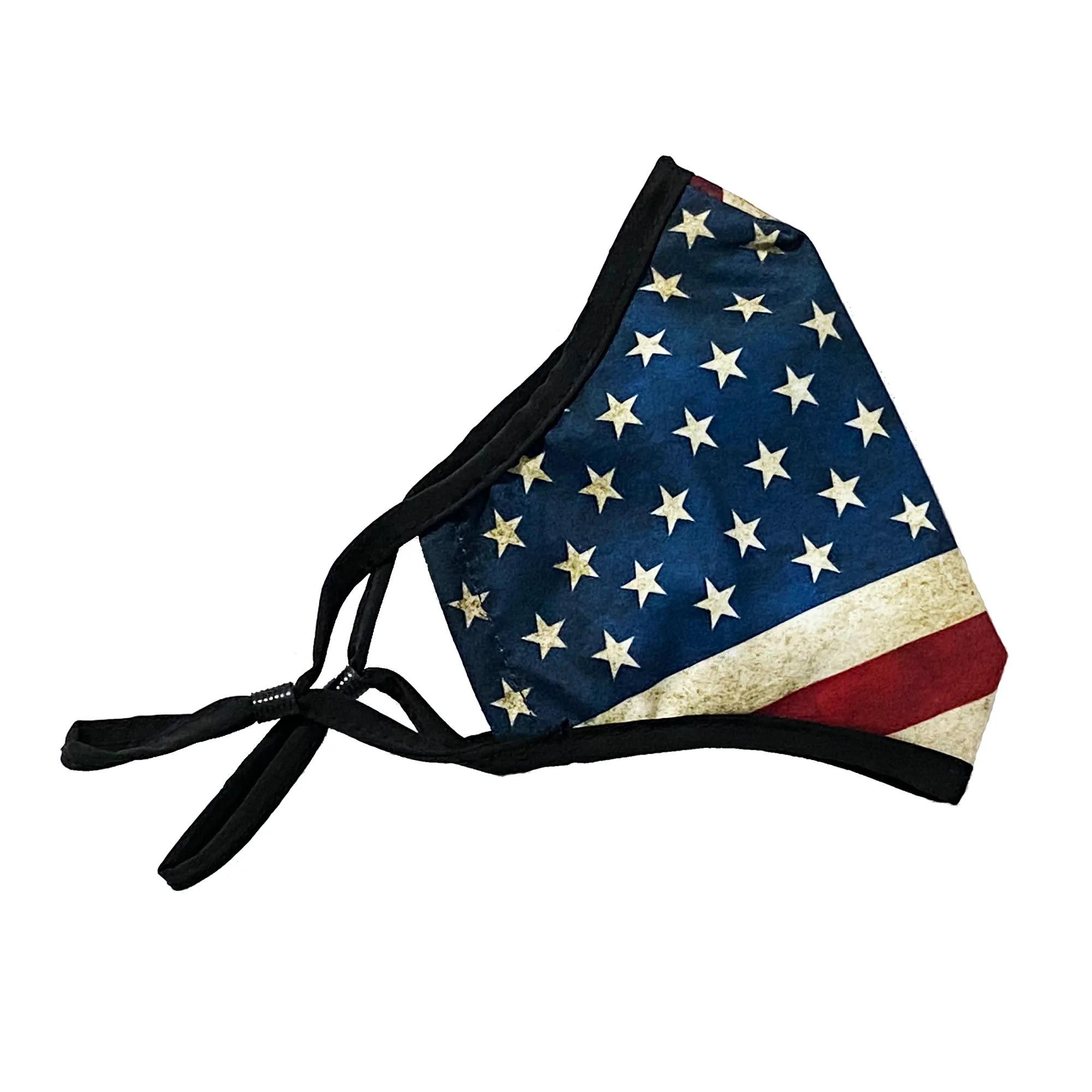 Adjustable Double Layered Ultra Soft Cotton Blend Face Masks - Washable & Reusable Patterned Mask for Men, Women - American Flag Mask