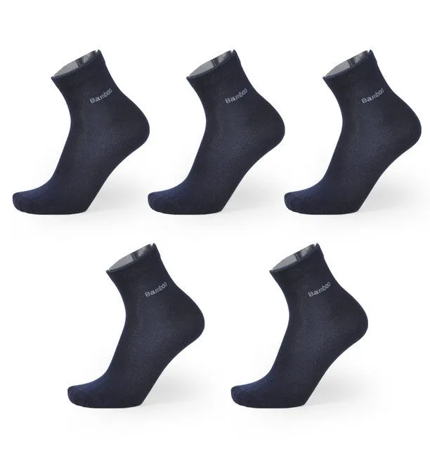 Bamboo Fiber Socks Breathable Anti-Bacterial Men's Long Sock -  5pairs / lot