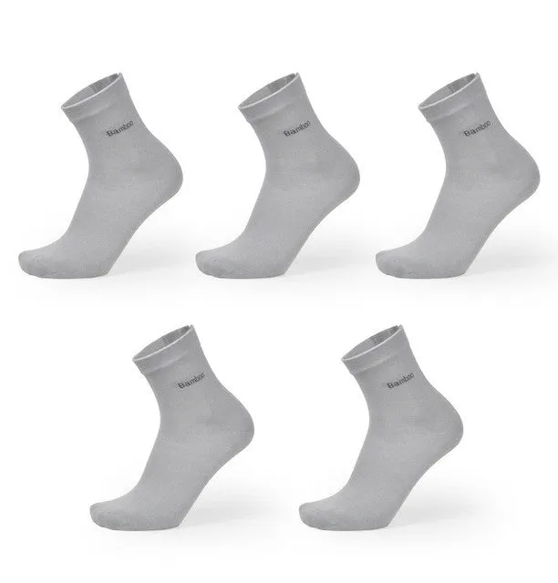 Bamboo Fiber Socks Breathable Anti-Bacterial Men's Long Sock -  5pairs / lot
