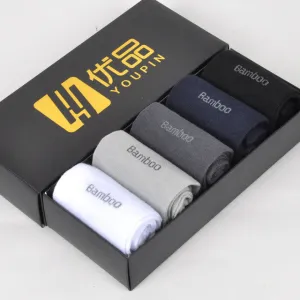 Bamboo Fiber Socks Breathable Anti-Bacterial Men's Long Sock -  5pairs / lot