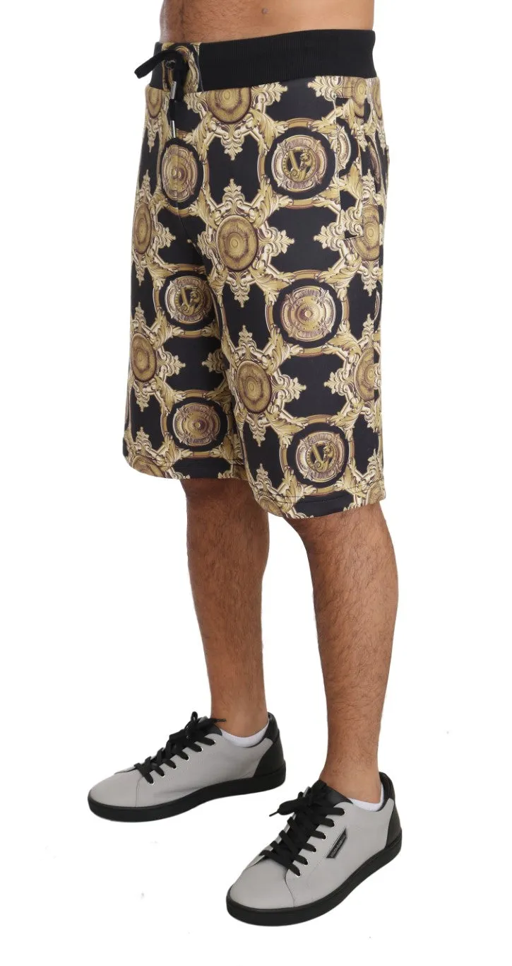 Black Gold Baroque Knee Length Casual Mens