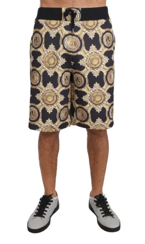 Black Gold Baroque Knee Length Casual Mens