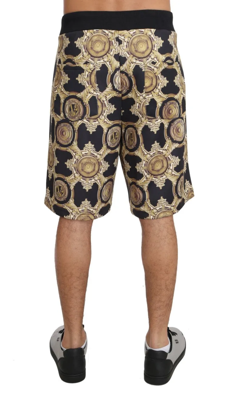 Black Gold Baroque Knee Length Casual Mens