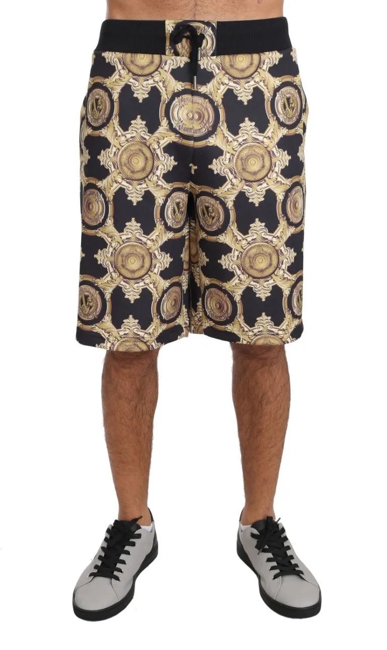 Black Gold Baroque Knee Length Casual Mens