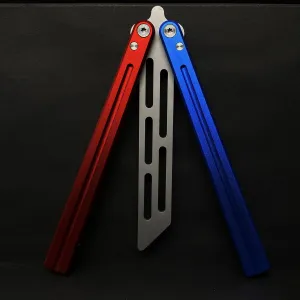 Blue Red Trainer Butterfly Knife