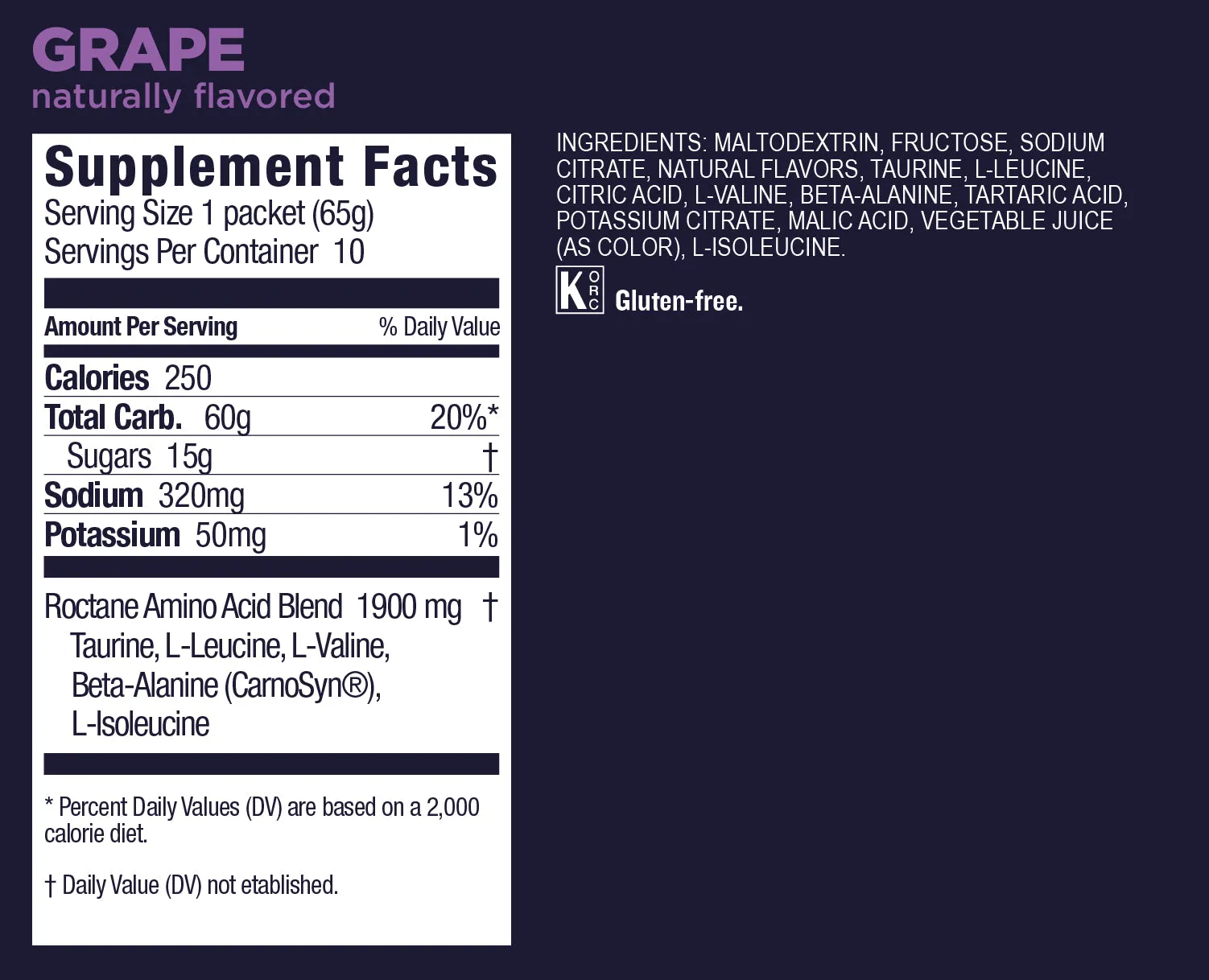 Box Roctane Energy Drink Mix, Uva GU Energy