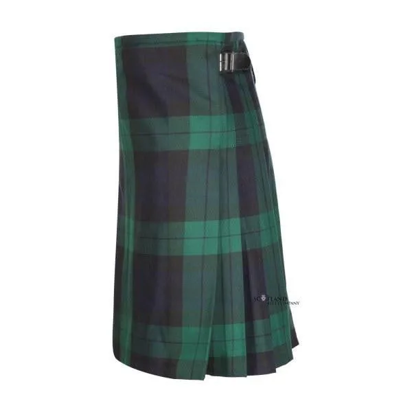Boys Casual Polyviscose Kilt - Black Watch