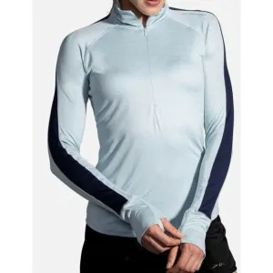 BROOKS NWT Heather Glacier/Navy Dash 1/2 Zip Running Jacket Women’s Medium