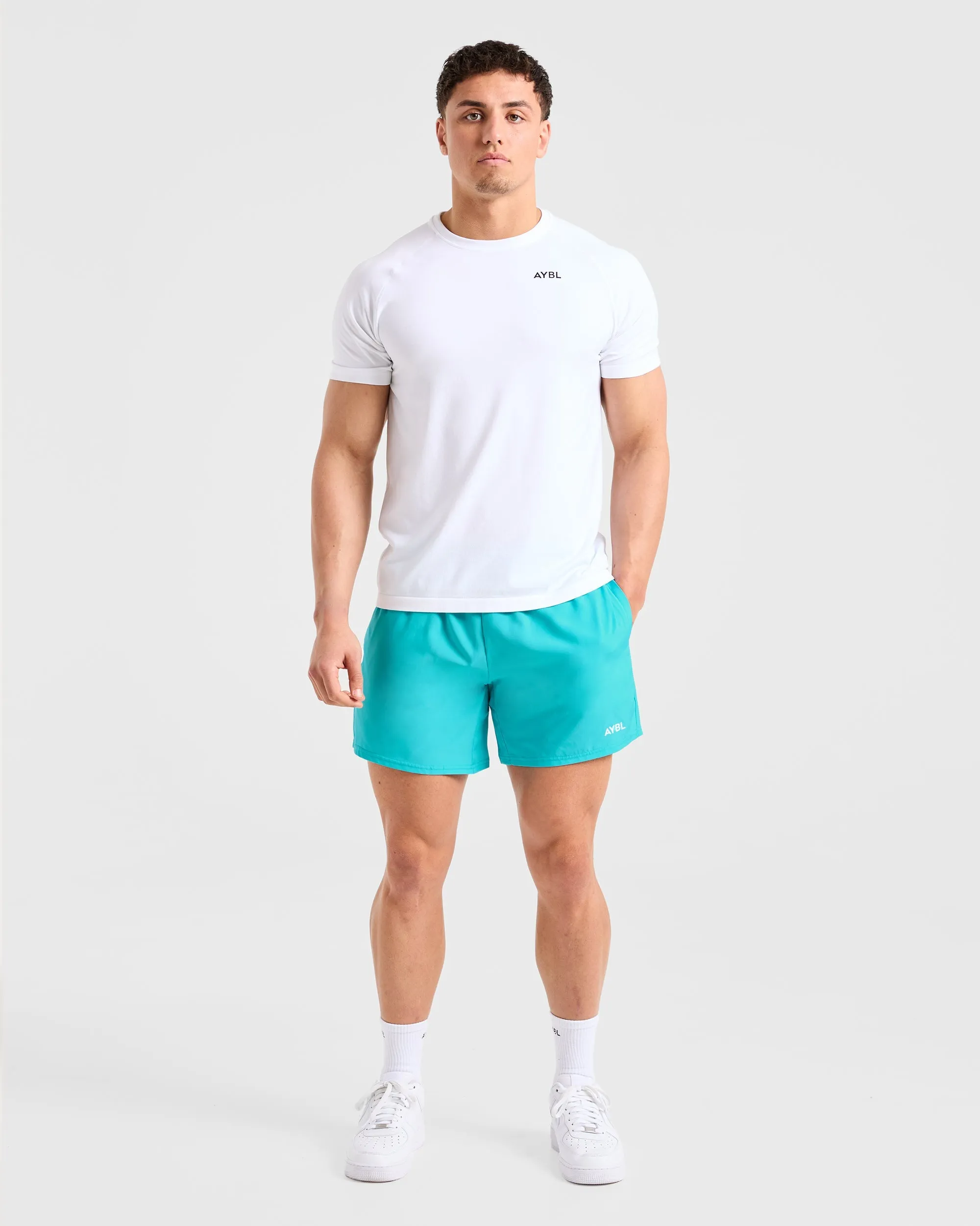 Core 5" Shorts - Aqua Blue