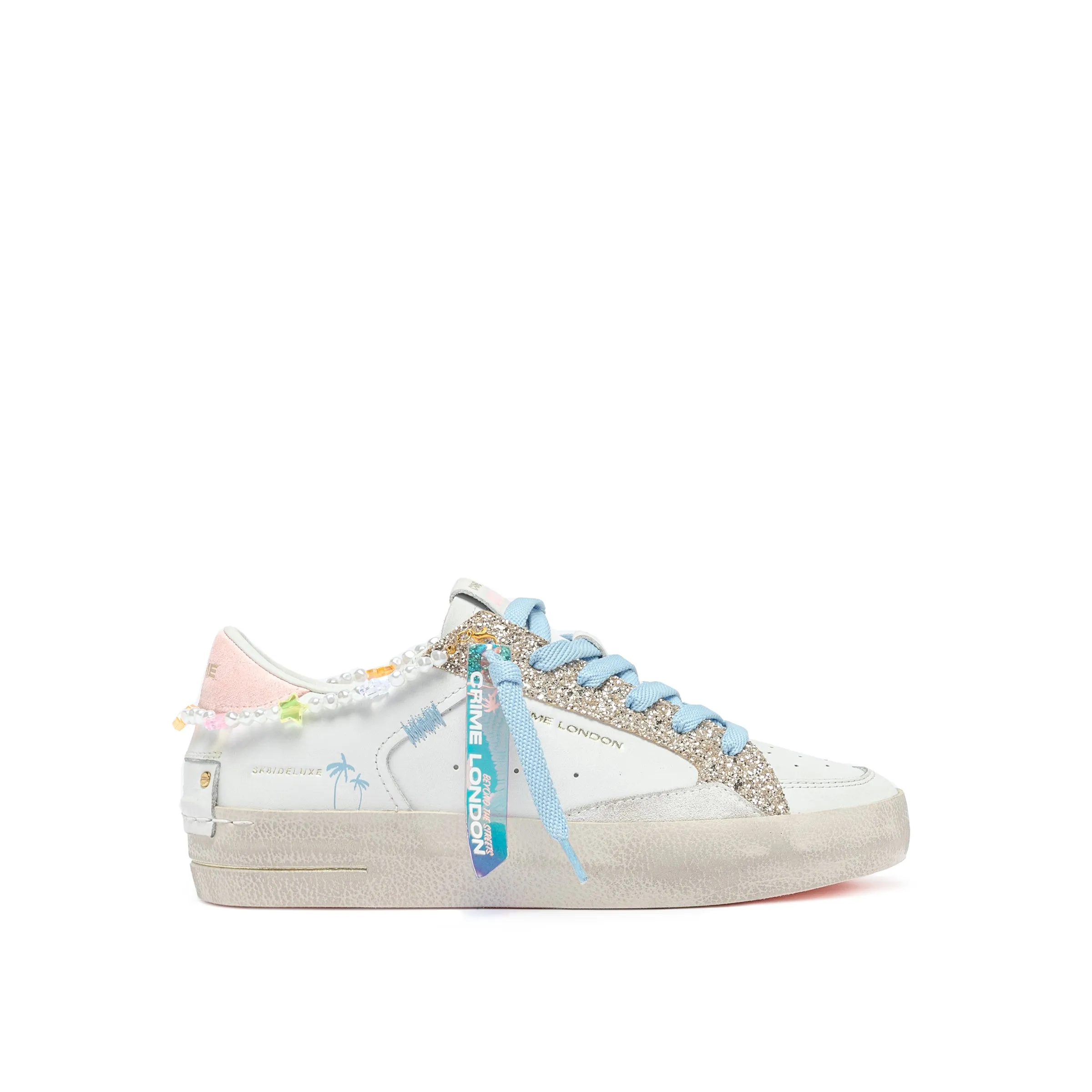 Crime London Baby Shine Sk8 Deluxe Platform Sole Trainers