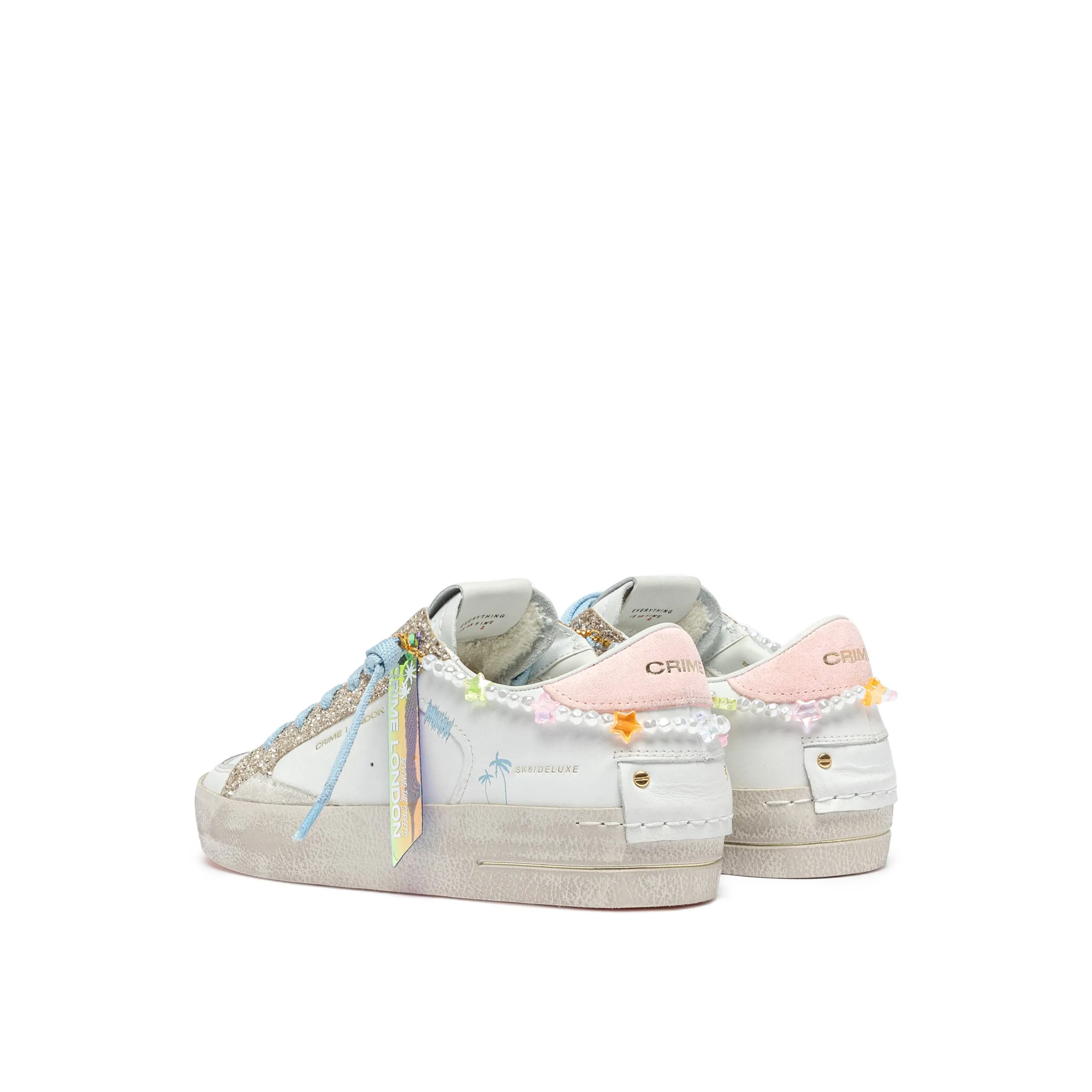 Crime London Baby Shine Sk8 Deluxe Platform Sole Trainers