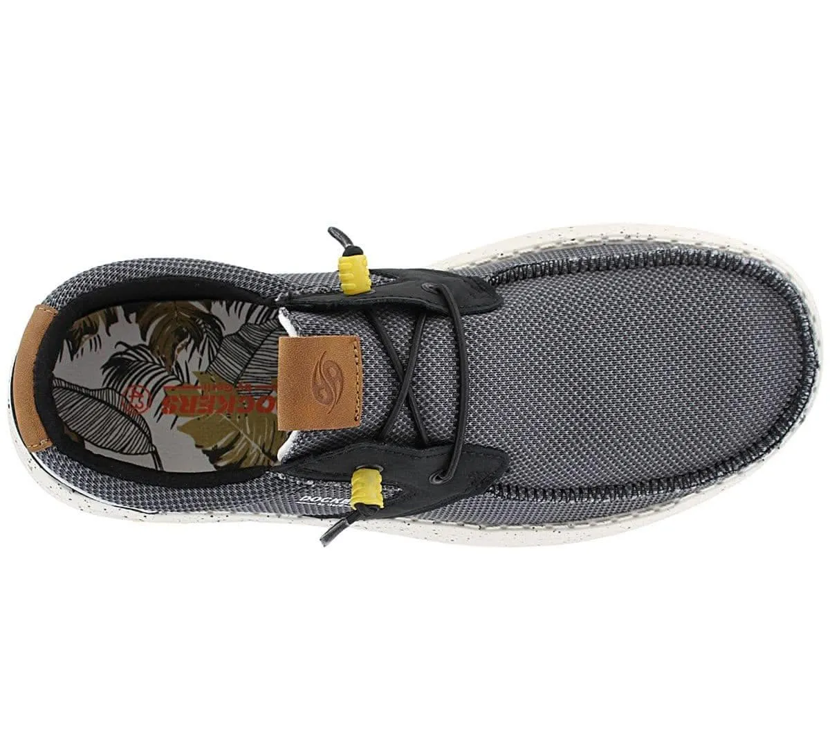 DOCKERS by Gerli 52AA002 - Herren Mokassin Espadrilles Schuhe Schwarz-Grau 700100