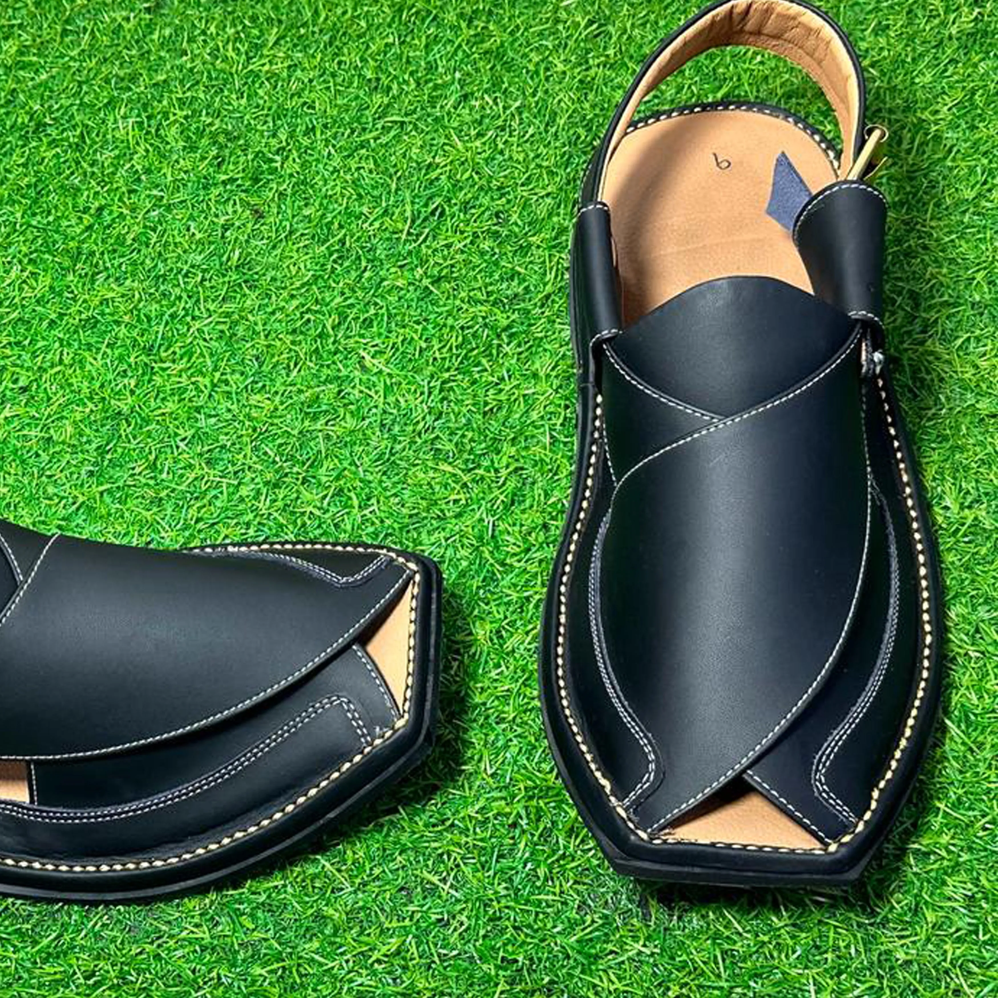 Elegant Leather Peshawari Sandals | Embrace Cultural Heritage Nk-024