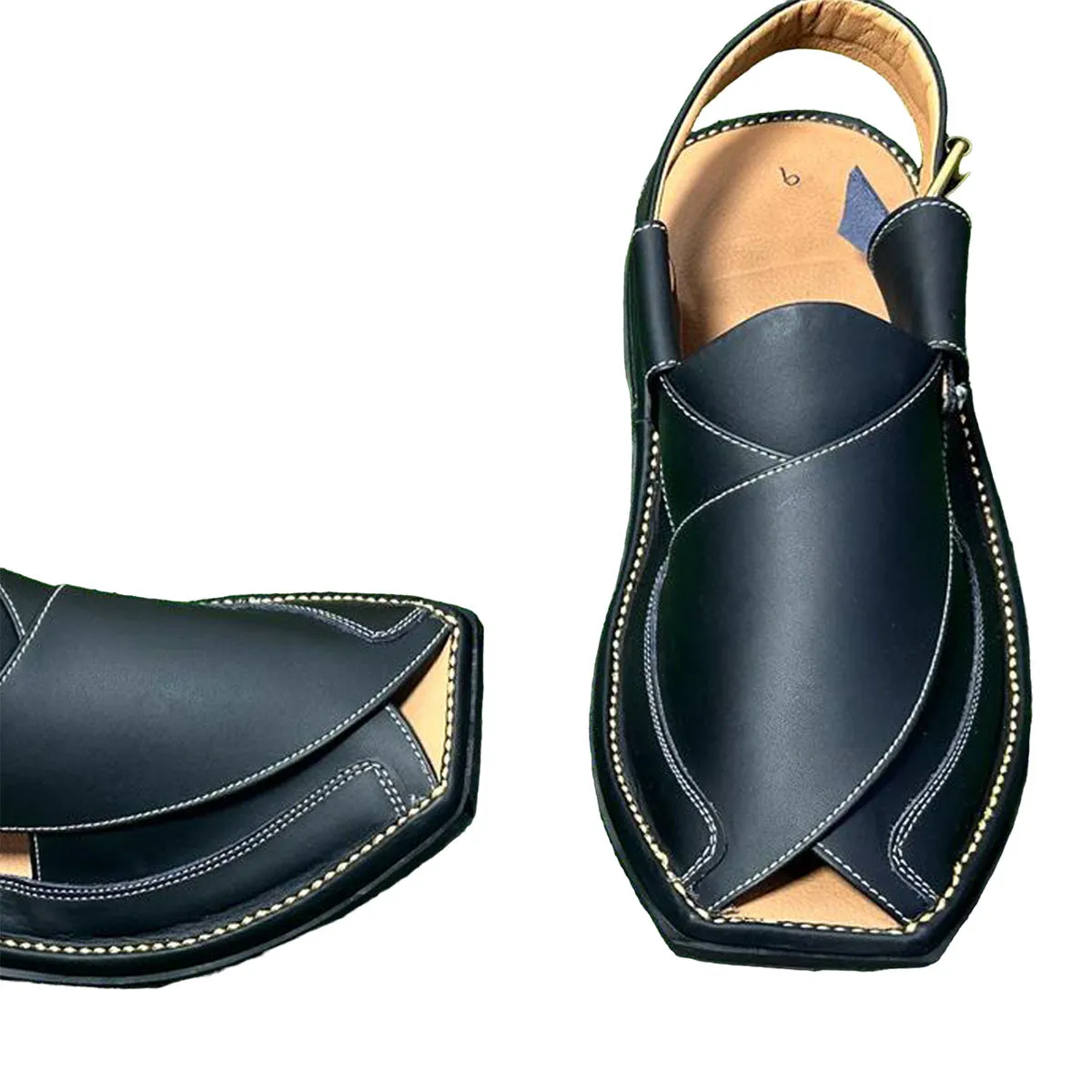 Elegant Leather Peshawari Sandals | Embrace Cultural Heritage Nk-024