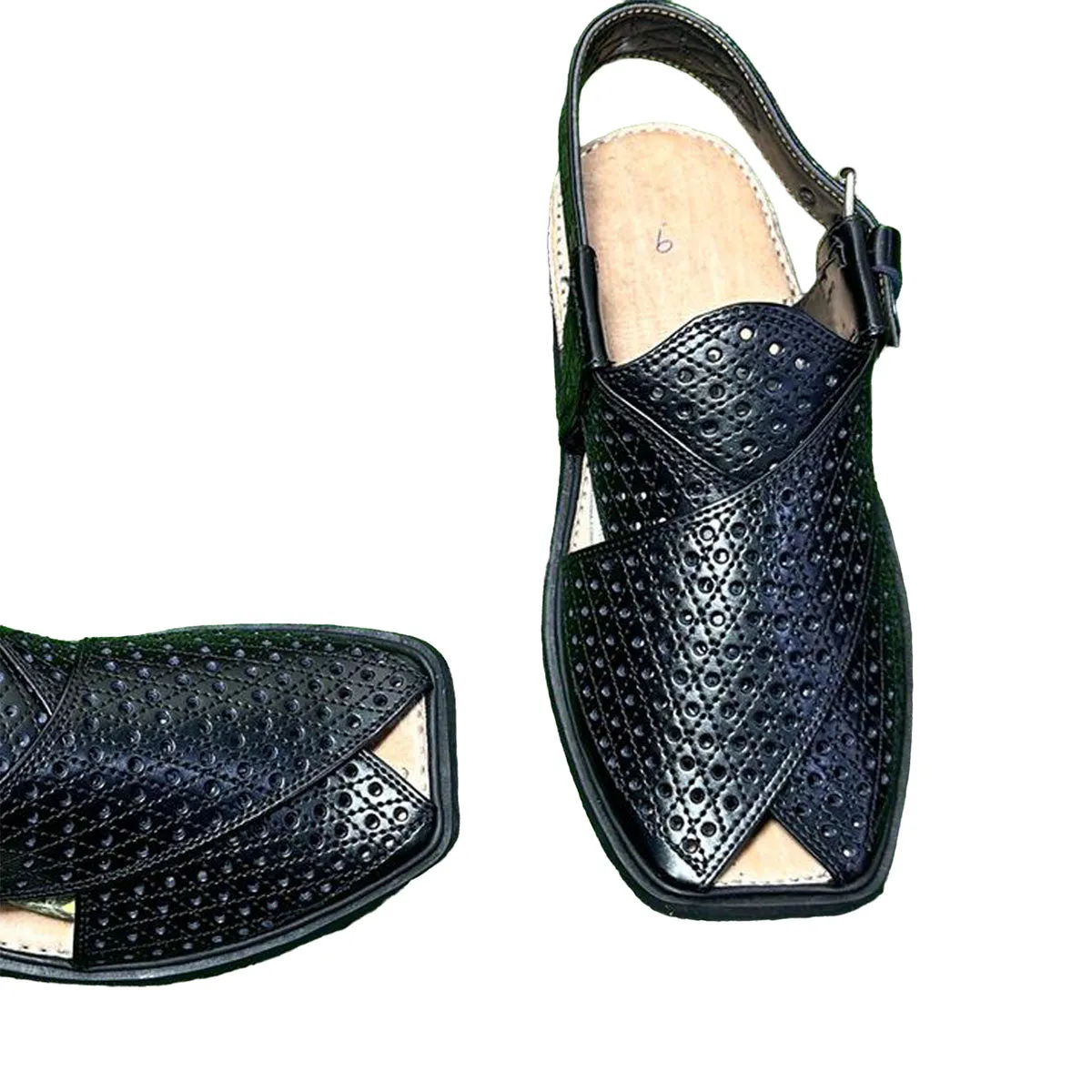 Elegant Leather Peshawari Sandals | Embrace Cultural Heritage Nk-028