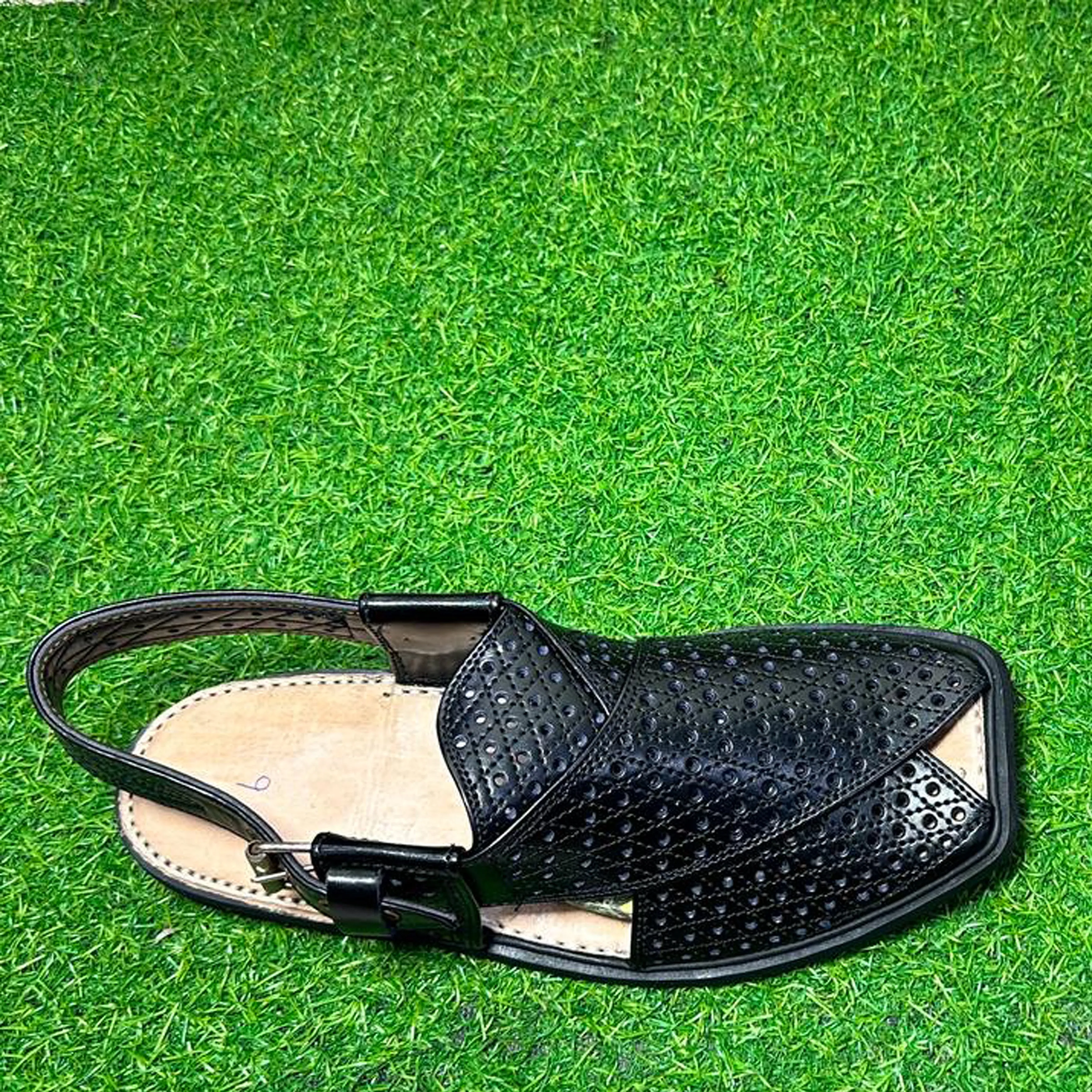 Elegant Leather Peshawari Sandals | Embrace Cultural Heritage Nk-028