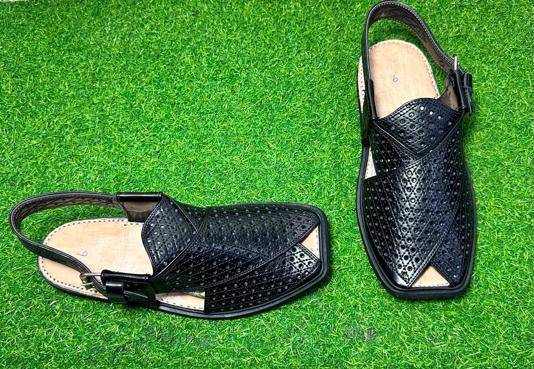 Elegant Leather Peshawari Sandals | Embrace Cultural Heritage Nk-028