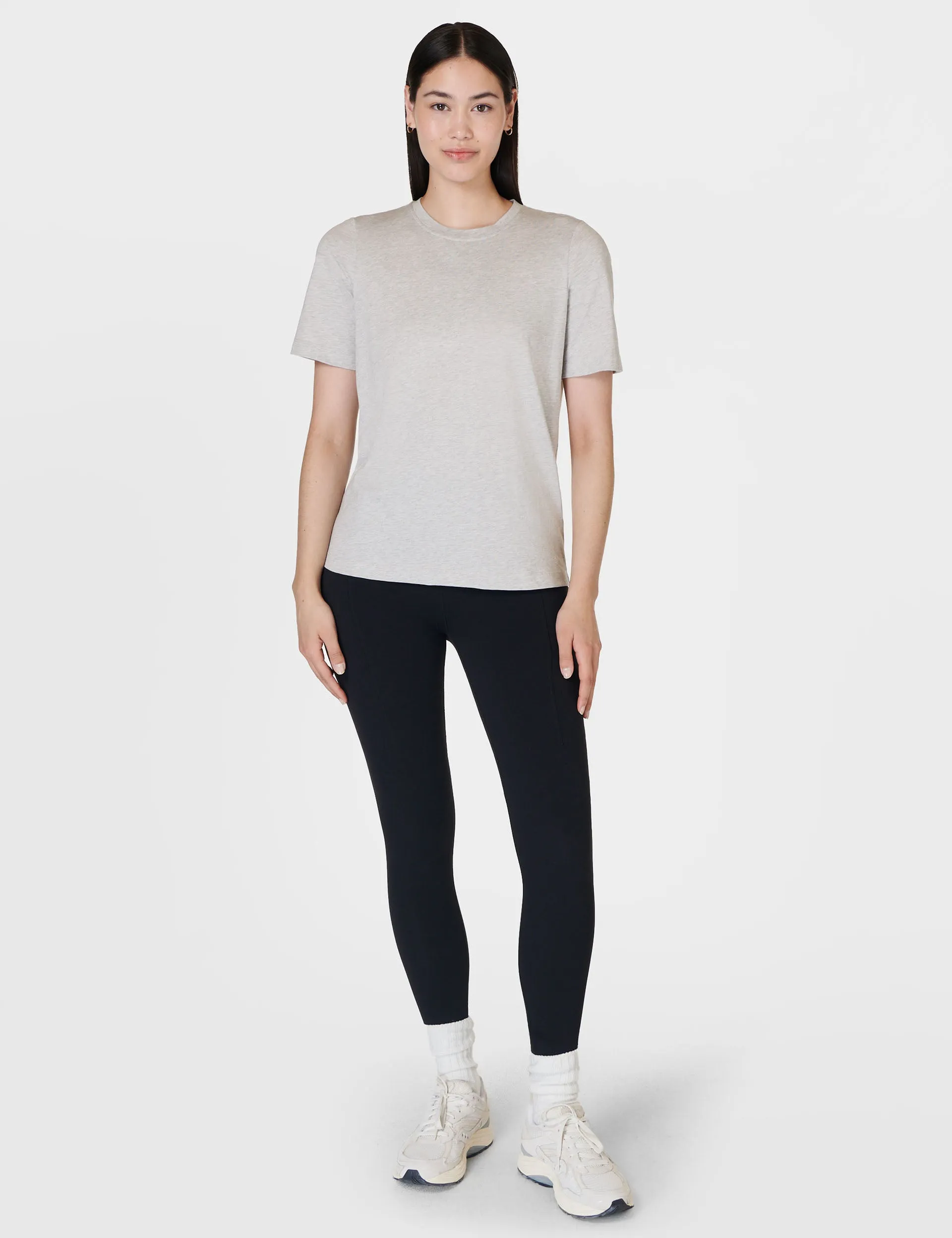 Essential Crew Neck T-Shirt - Light Grey Marl