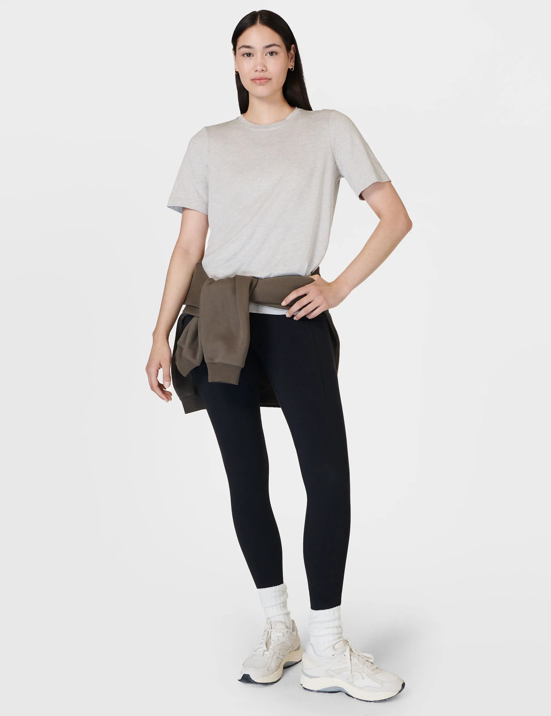 Essential Crew Neck T-Shirt - Light Grey Marl