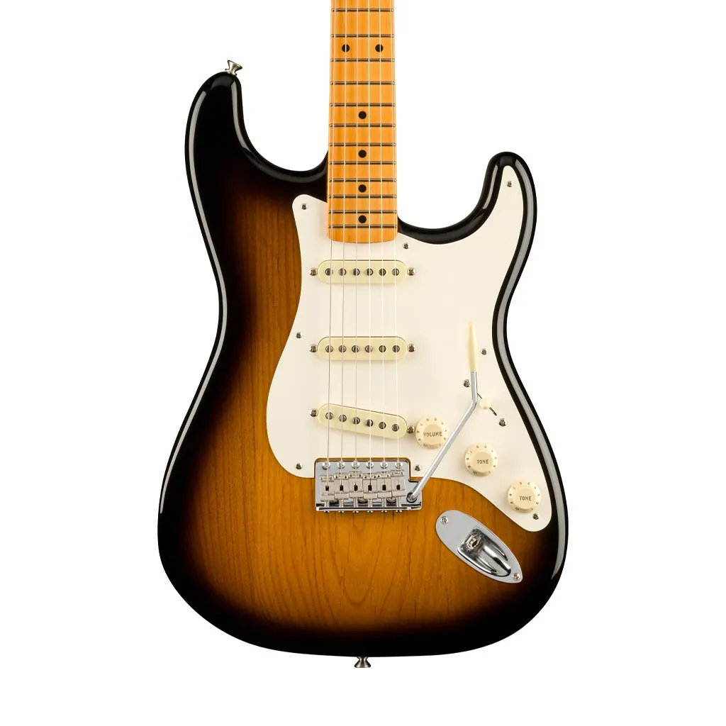 Fender American Vintage II 57 Stratocaster Electric Guitar, Maple FB, 2-Tone Sunburst (B-Stock)