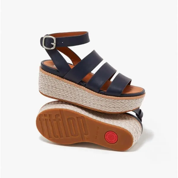 FitFlop ELOISE Womens Espadrille Strappy Wedge Sandals Midnight Navy