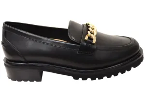 Florsheim Womens Comfortable Candice Leather Moc Toe Loafers Shoes