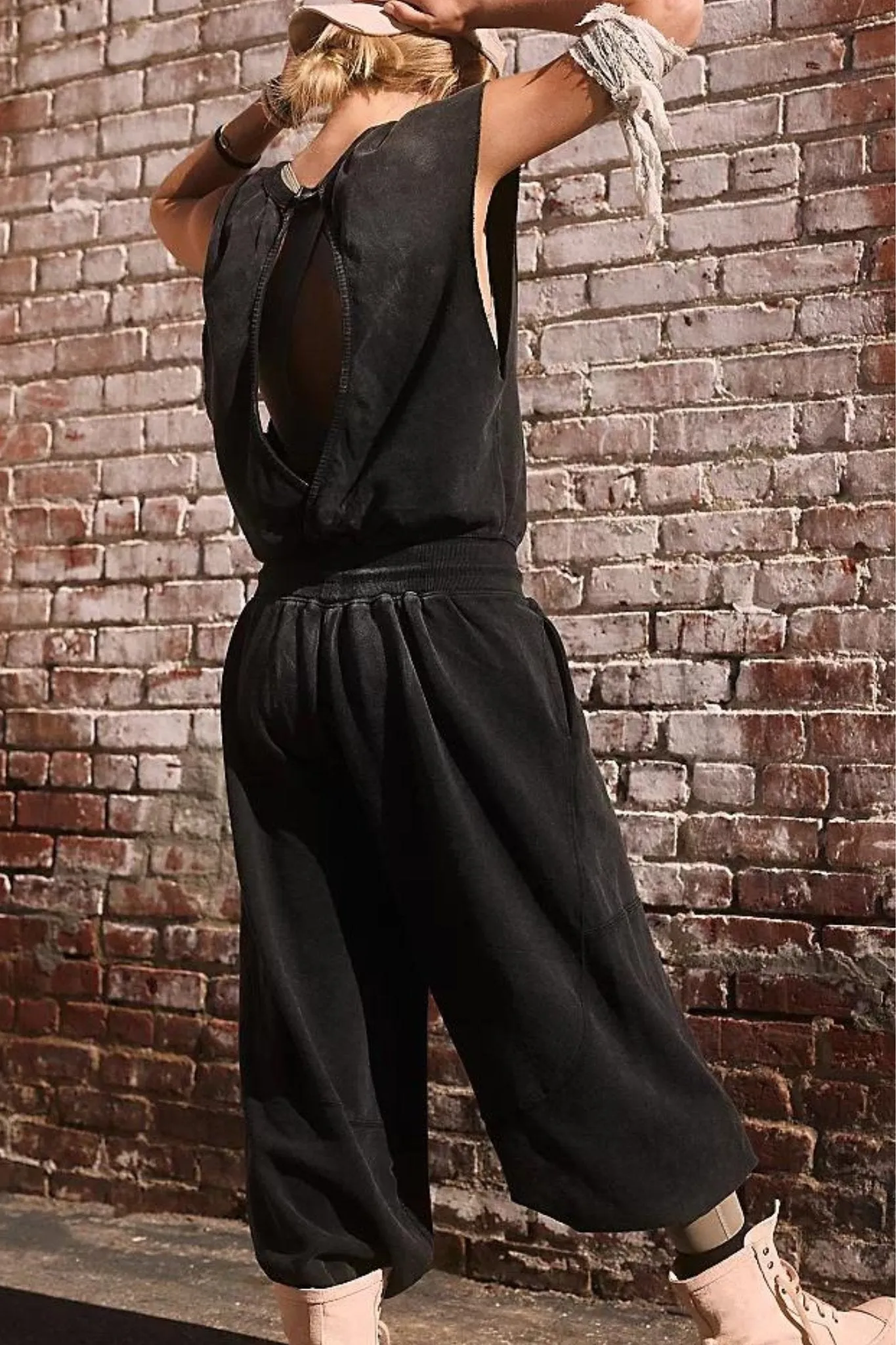 Free People: Throw And Go Onesie in Black