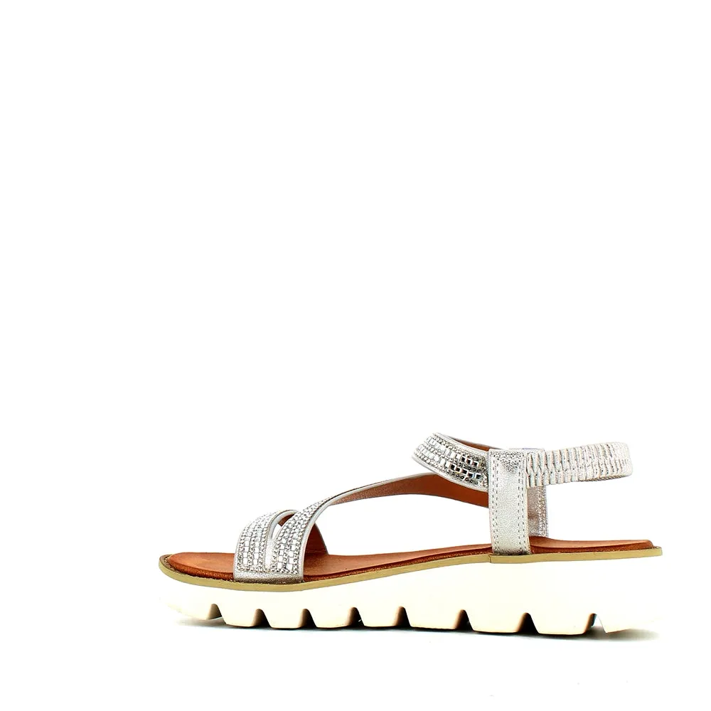 Heavenly Feet Fresco Sandal Silver