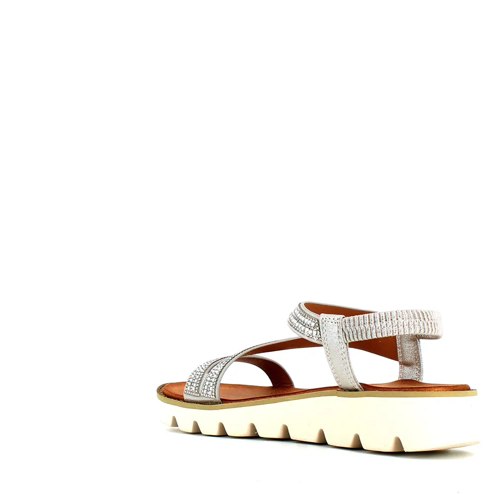 Heavenly Feet Fresco Sandal Silver