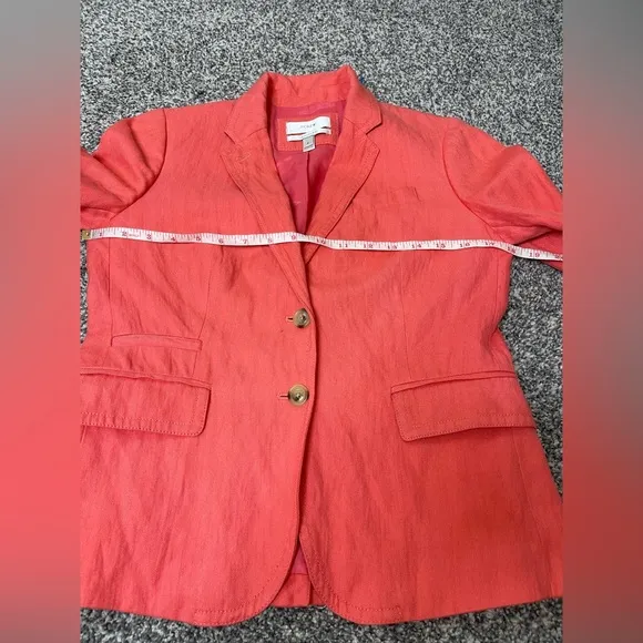 J. Crew Women’s Classic Schoolboy Blazer in Herringbone Coral Viscose Size 2