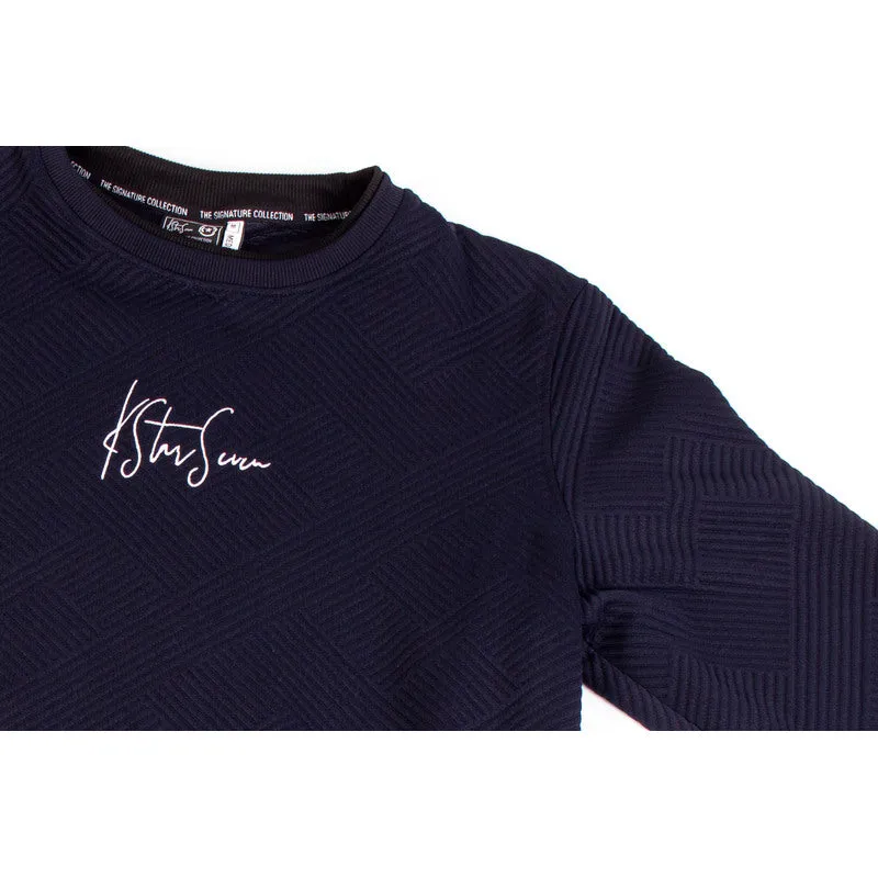 K*7 Zenon Mens Sweater - Navy - W24-1612