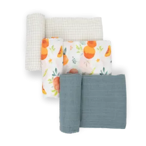 Little Unicorn Cotton Muslin Swaddle Set (Georgia Peach 2)