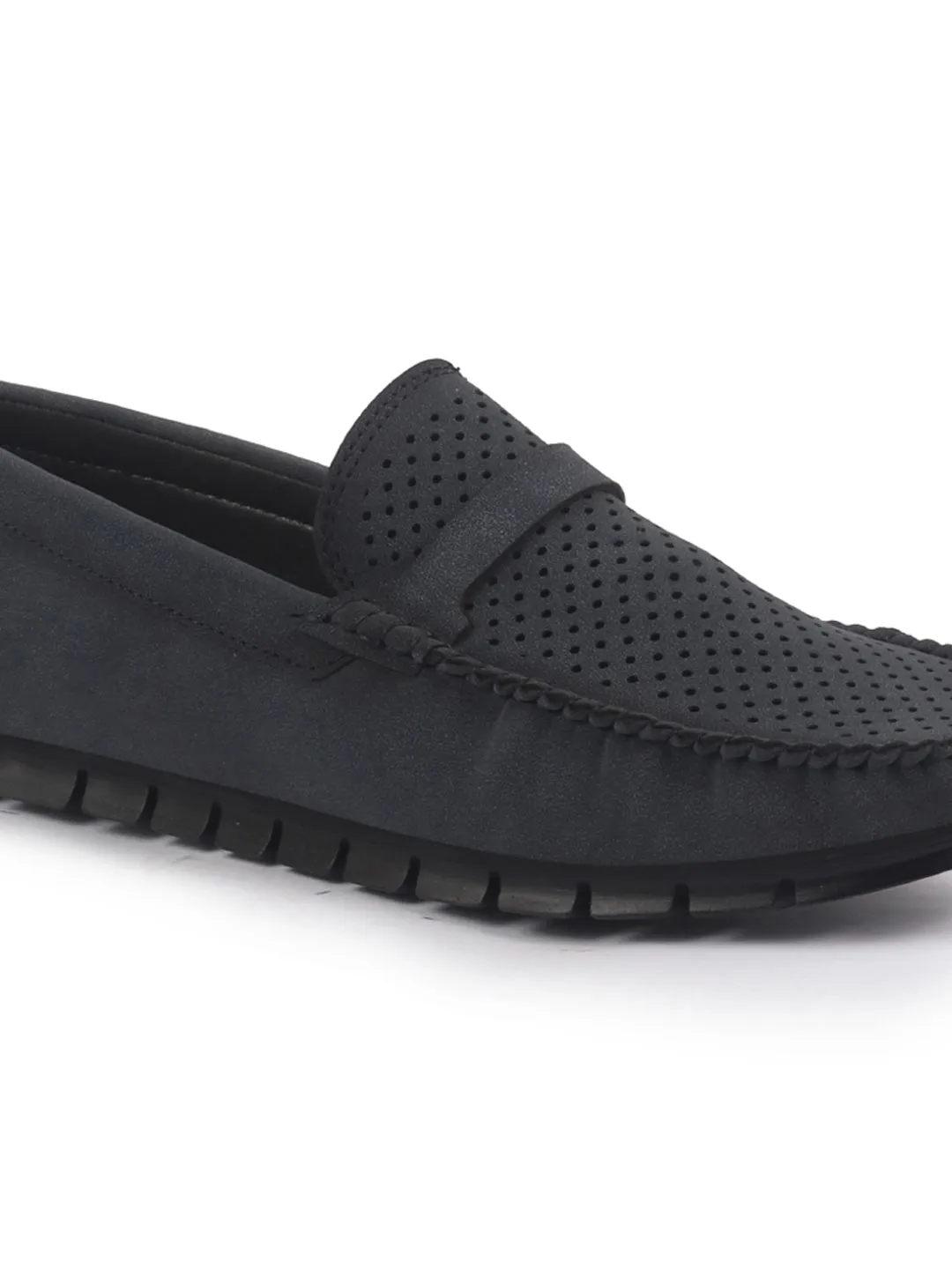 Men Laser Cut Suede Slip-On Shoe Driving Loafers Breathable Shoe with Memory Cushioned Insole All Day Long Comfortable