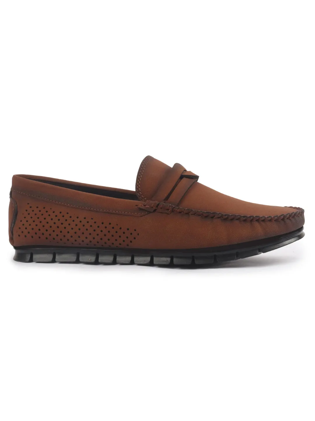 Men Suede Caual Slip-On Shoe Driving Loafers Anti Skid Sole Breathable with Memory Cushioned Insole