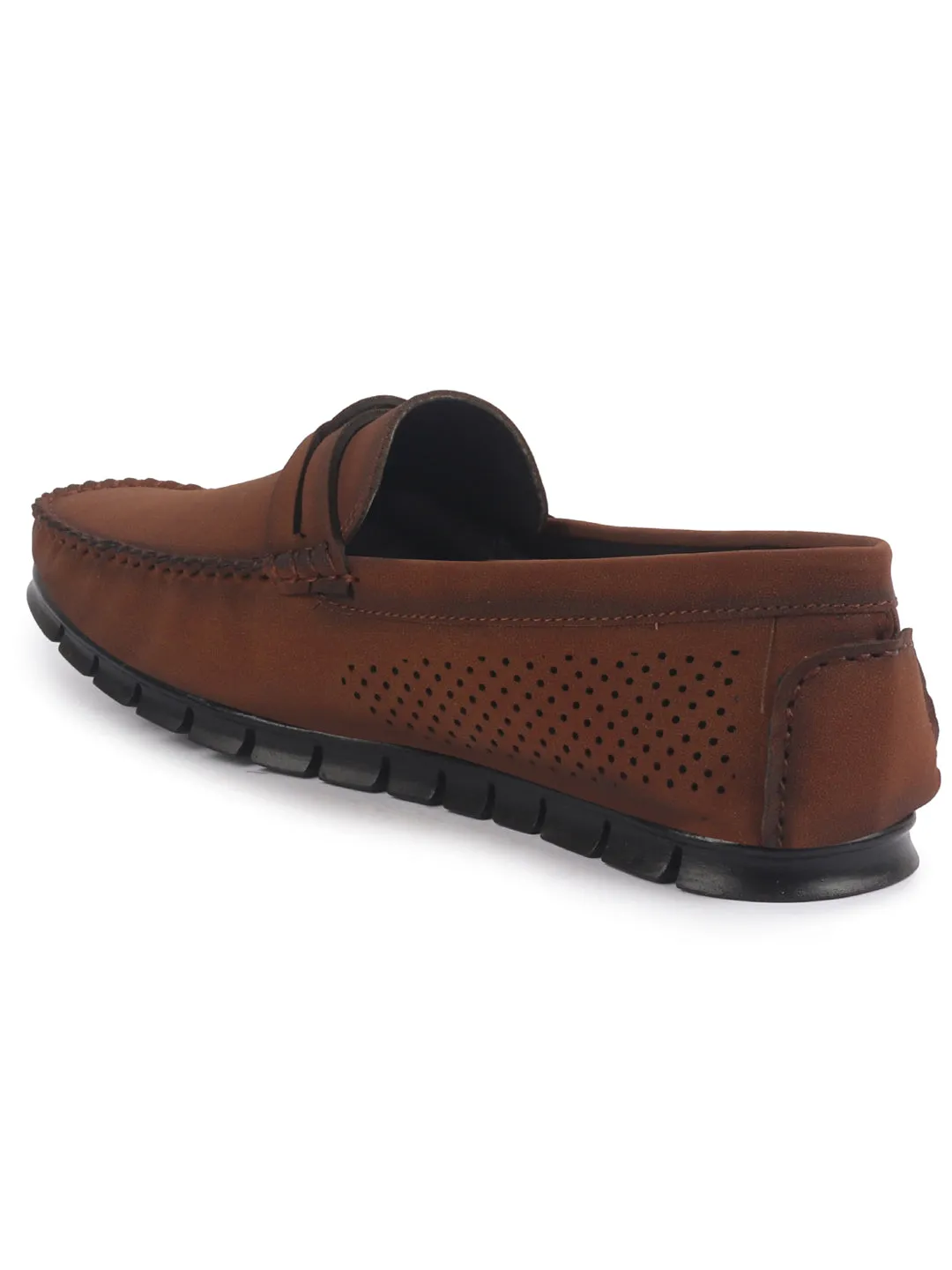 Men Suede Caual Slip-On Shoe Driving Loafers Anti Skid Sole Breathable with Memory Cushioned Insole