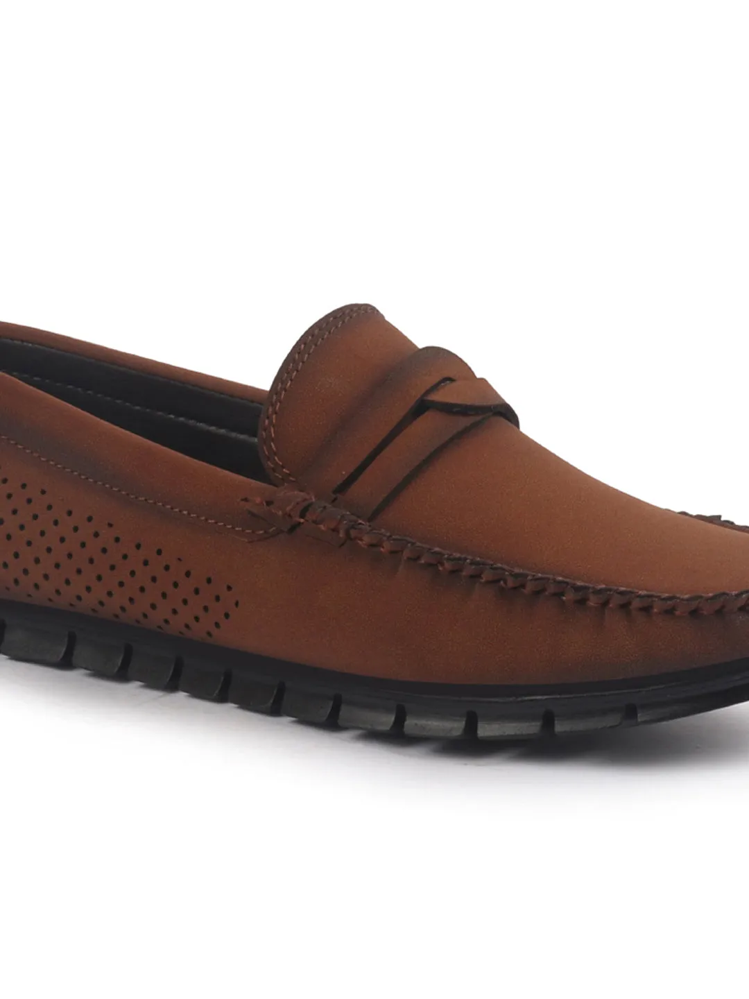 Men Suede Caual Slip-On Shoe Driving Loafers Anti Skid Sole Breathable with Memory Cushioned Insole