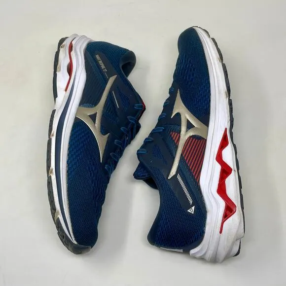 Mizuno Wave Inspire 17 Running Shoe Mens Sz 12 India Blue 103.5=K.2.4