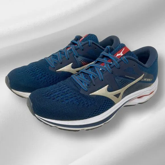 Mizuno Wave Inspire 17 Running Shoe Mens Sz 12 India Blue 103.5=K.2.4