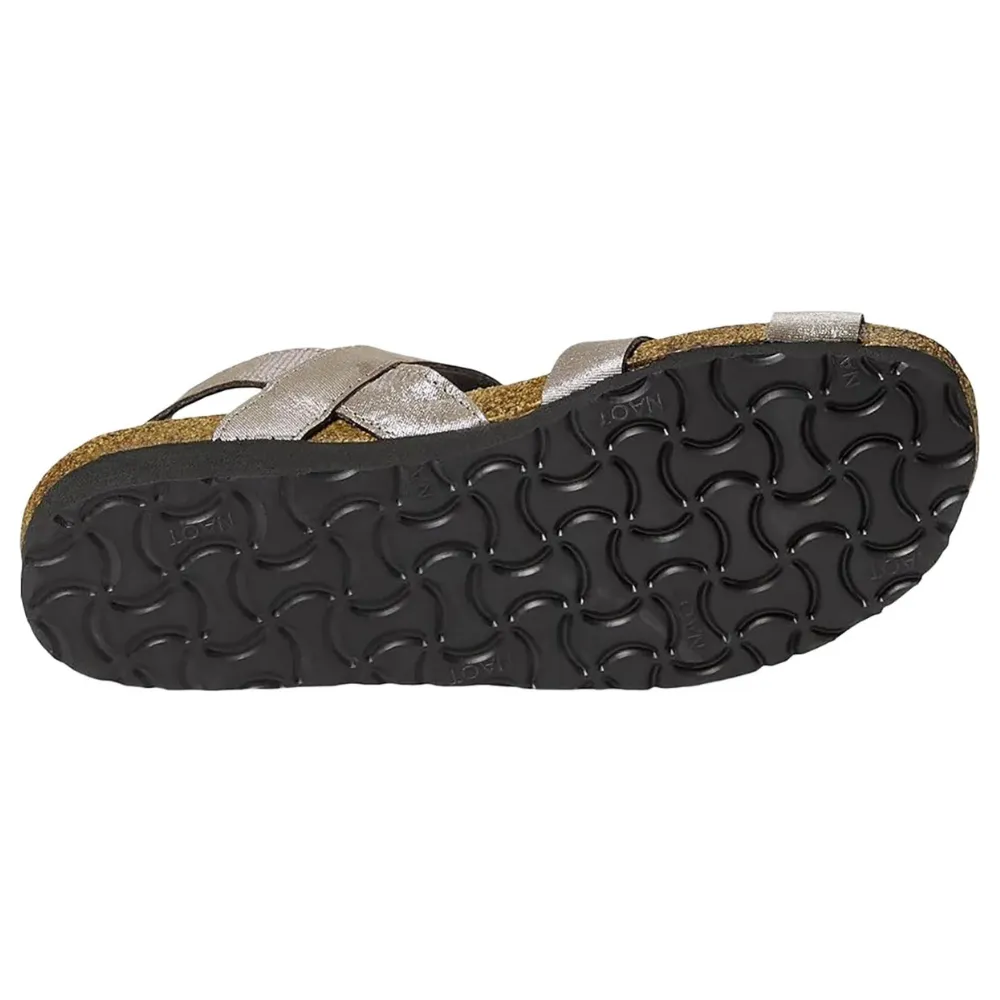 Naot Kayla Silver Threads Leather Sandal (Women's)