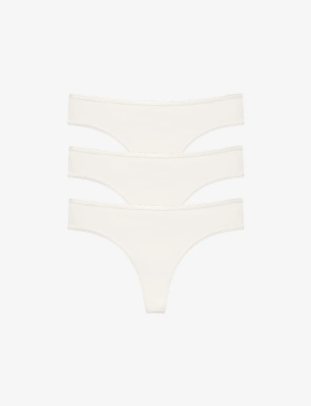 Organic Cloud Cotton Thong 3 Pack Box