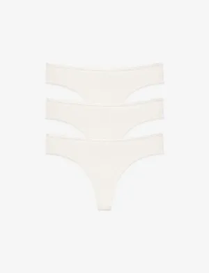 Organic Cloud Cotton Thong 3 Pack Box