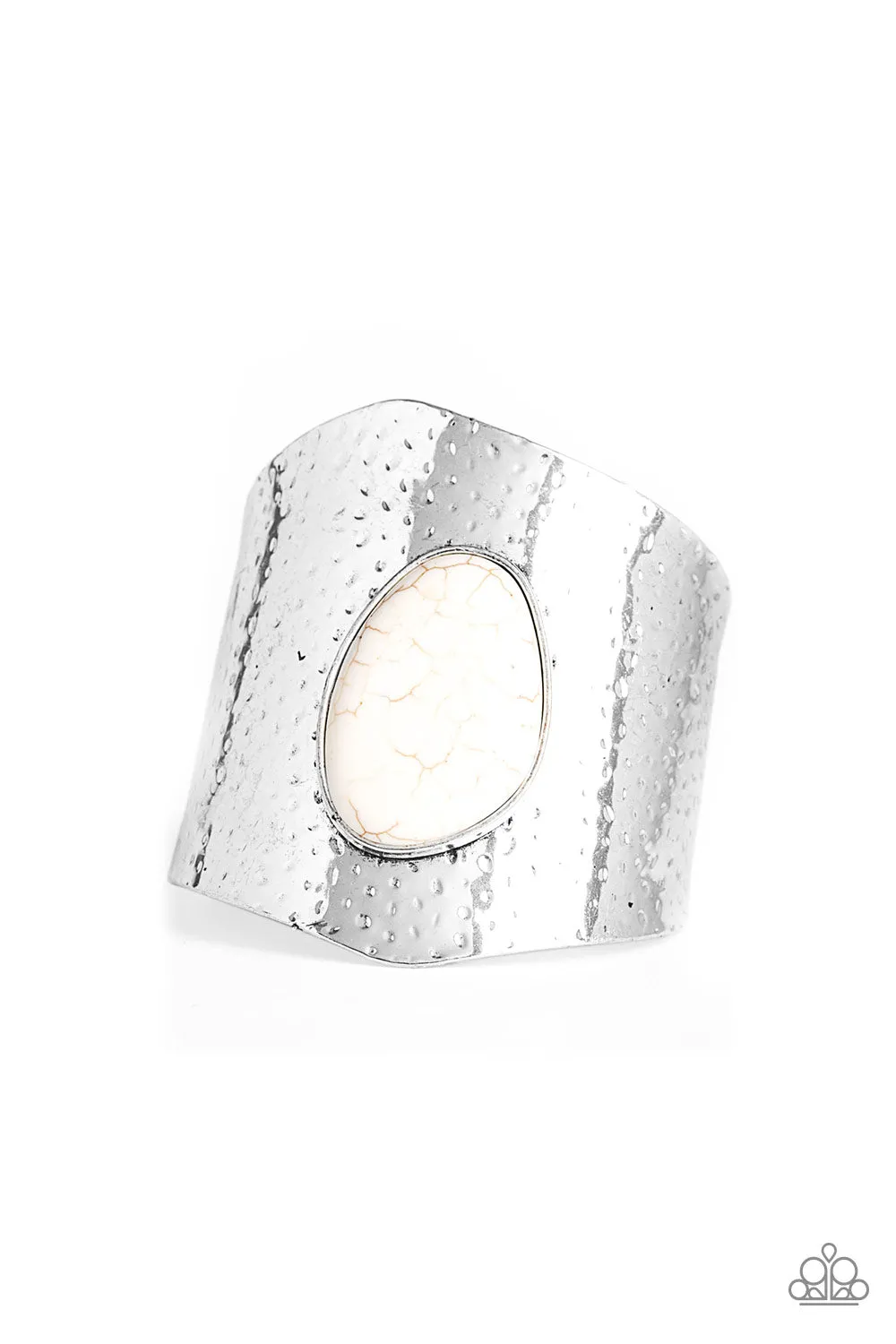 Paparazzi Casual Canyoneer - White Cuff Bracelet