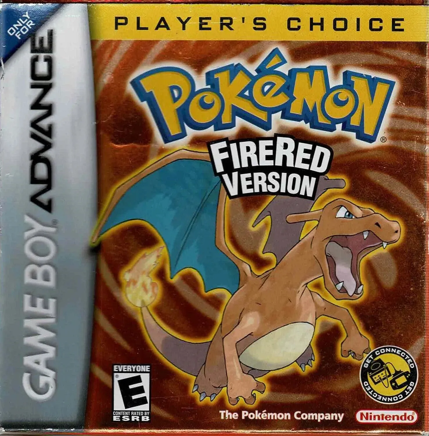 Pokemon FireRed i æske (NTSC Player's Choice m. mindre kosmetiske fejl)