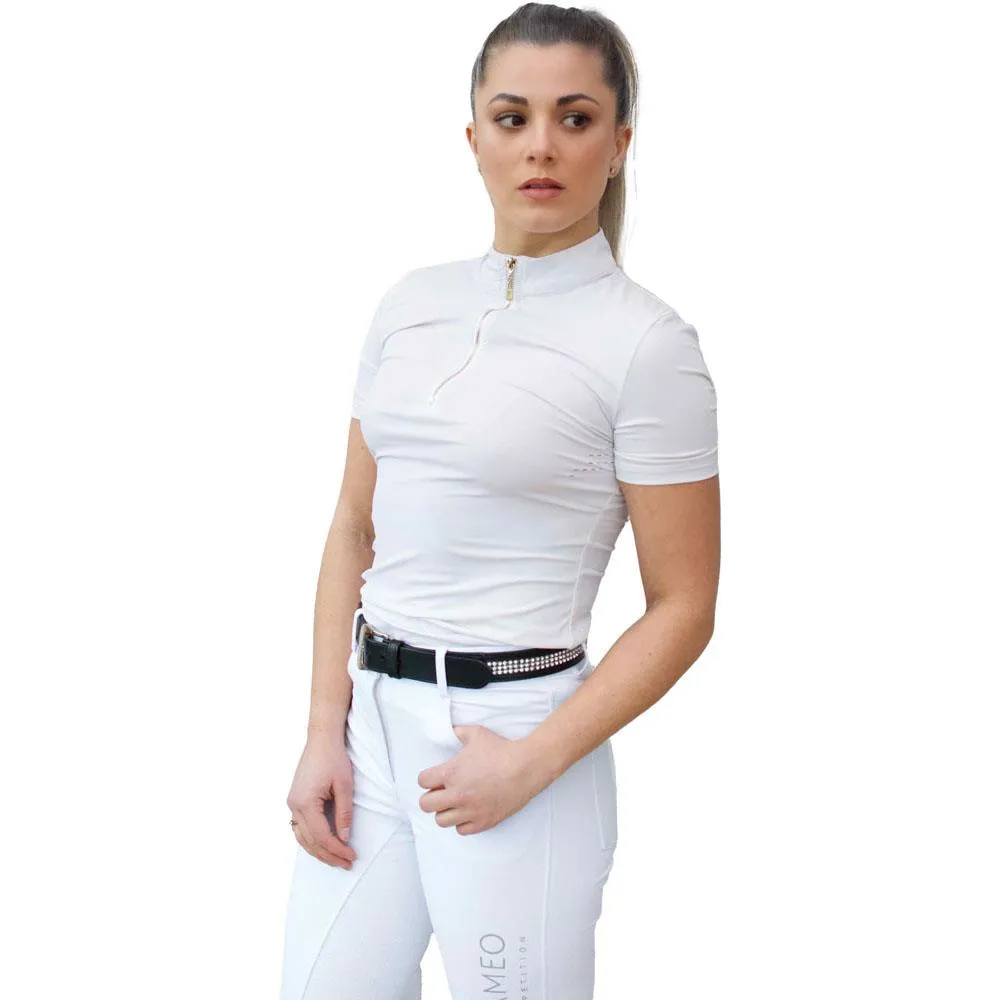 Premium Cameo Equine Performance Horse Rider Competition Shirt Breathable Fabric