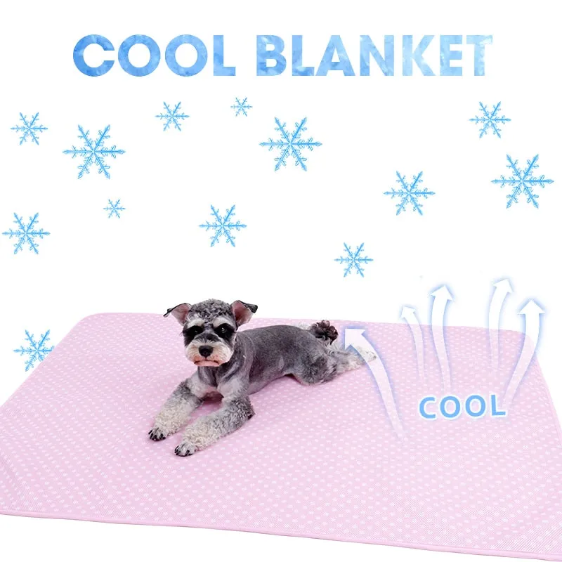 Self-cooling Pet Blanket for Dogs Ultra Soft Breathable Sleep Pad Heat Relief In Summer