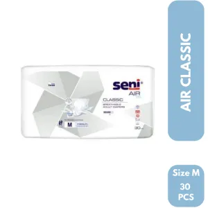 SENI Air Classic Breathable Adult Diapers (Medium) 30 Piece