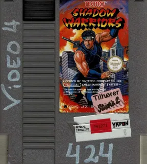Shadow Warriors Udlejningskassette (SCN m. kosmetiske fejl)